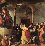 Lorenzo Lotto St Lucy before the Judge oil on canvas